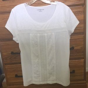 Croft and Barrow white shirt sleeve T-shirt.